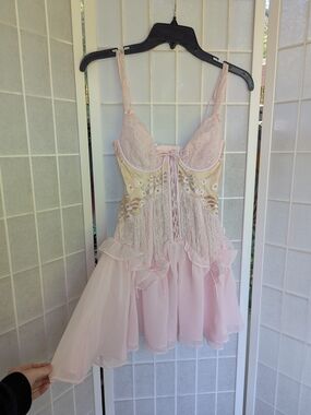 For Love And Lemons Flyaway Bow Slip Dress